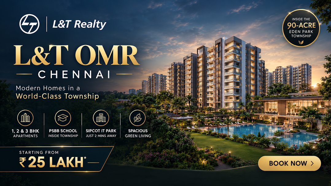 L&T OMR Chennai - 1, 2 & 3 BHK apartments on OMR